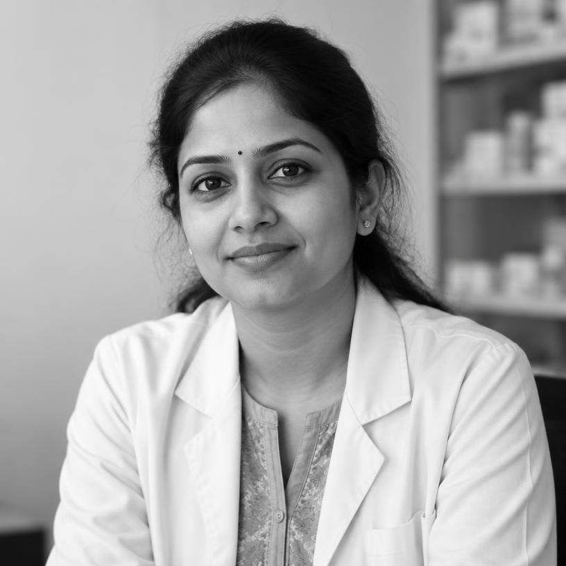 Portrait of Devika Nair, a research persona