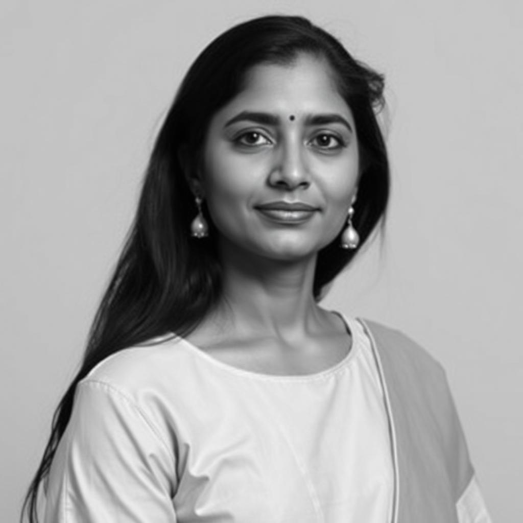 Portrait of Anjali Sharma, a research persona