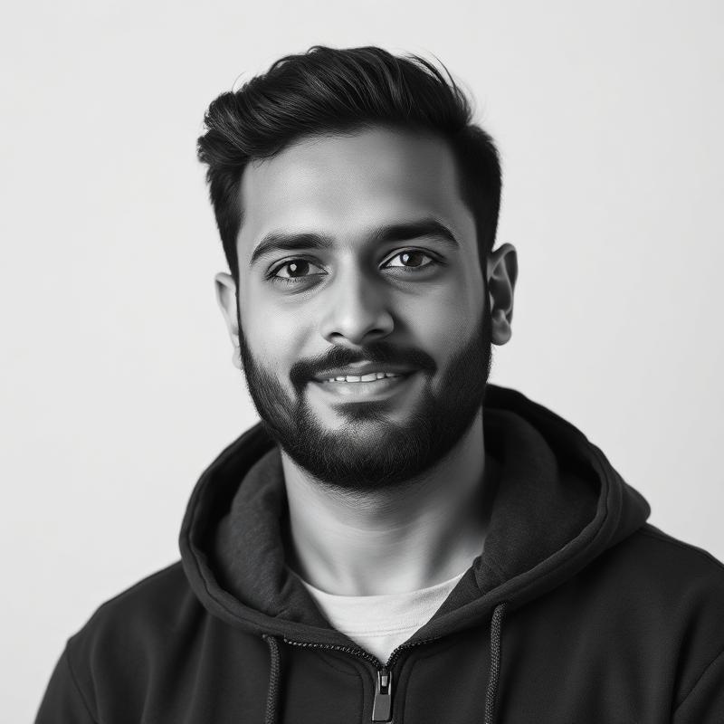 Portrait of Arjun, a research persona