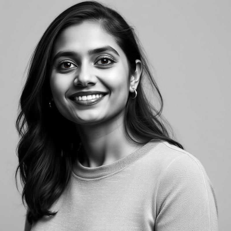 Portrait of Devika, a research persona