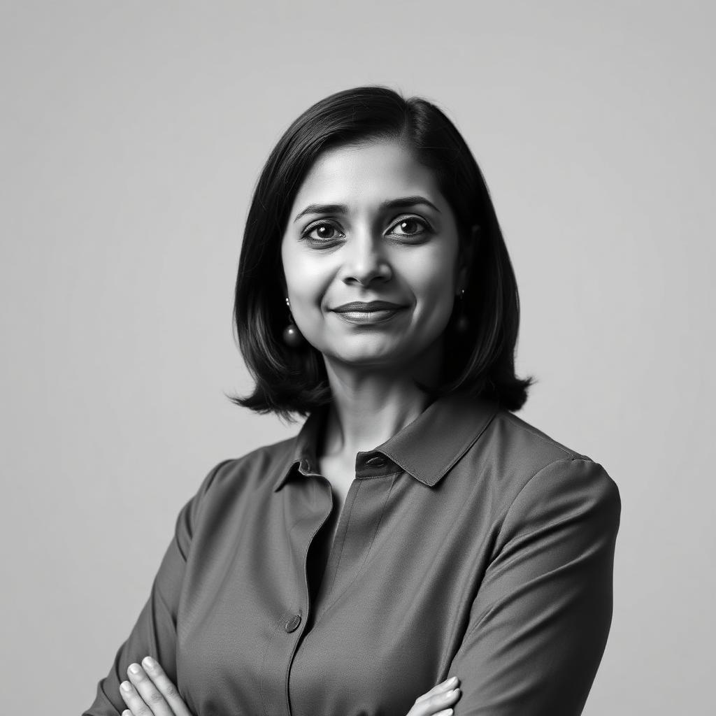 Portrait of Priya Sharma, a research persona