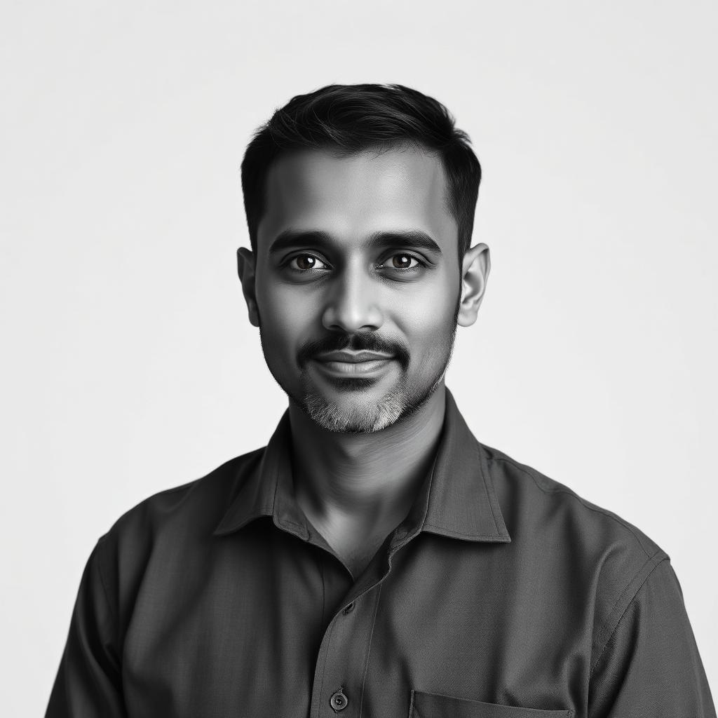 Portrait of Rahul Sharma, a research persona