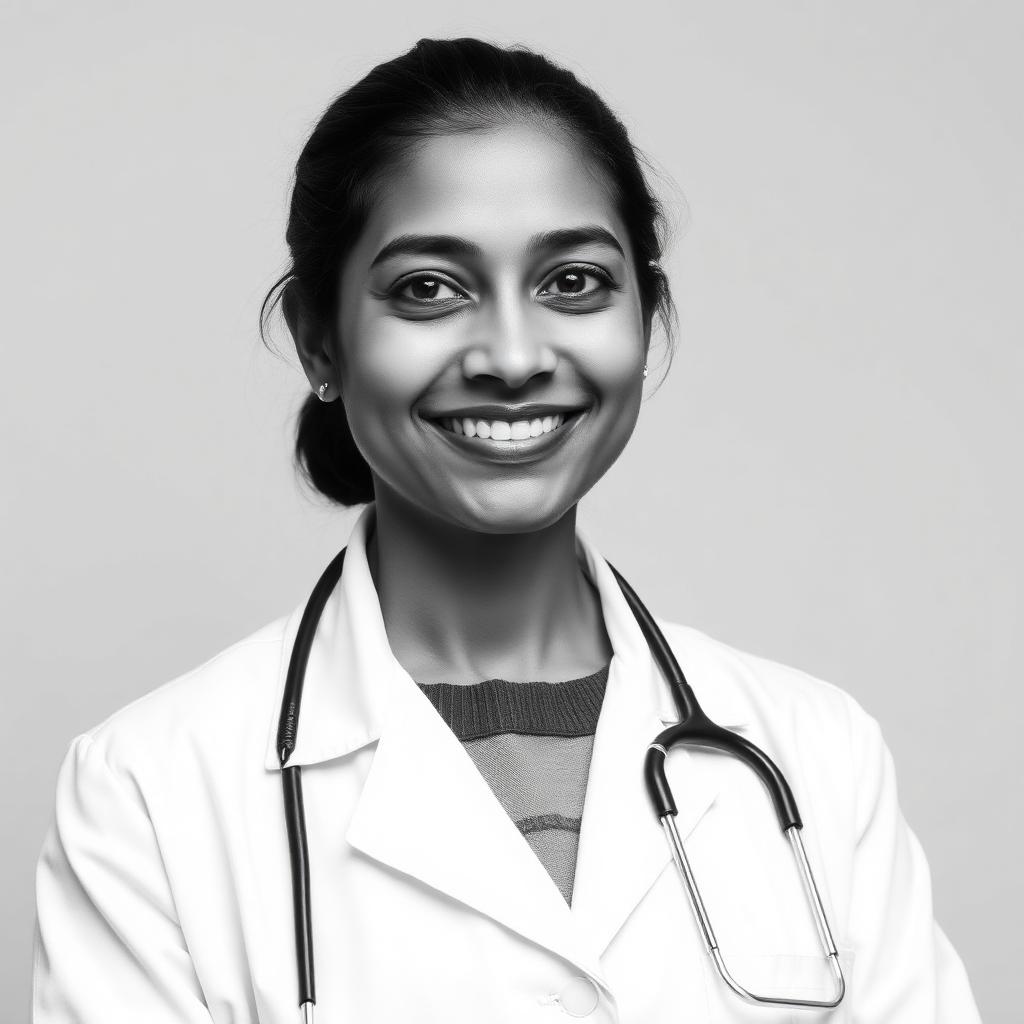 Portrait of Sunita Verma, a research persona