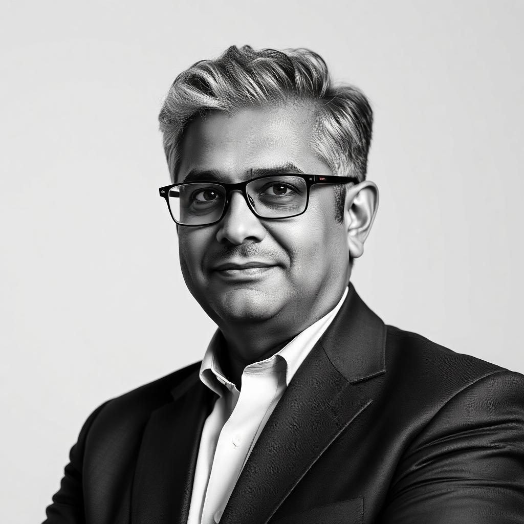 Portrait of Vikram Malhotra, a research persona